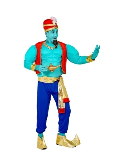 WIDMANN Déguisement Génie De La Lampe Magique Homme (chemise Muscle, Veste, Pantalon, Ceinture, Couvre - Chaussures, Turban) -WIDMANN Soldes deguisement genie de la lampe magique homme chemise muscle veste pantalon ceinture couvre chaussures turban 3