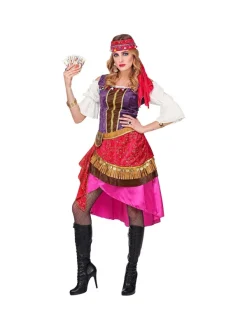 WIDMANN Déguisement Gitane Femme Multicolore (robe, Foulard)