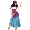 WIDMANN Déguisement Gitane Femme (robe, Ceinture à Pièces, Foulard)