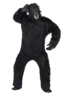 Smiffys Déguisement Gorille Noir Adulte (combinaison, Masque, Pieds Et Mains)