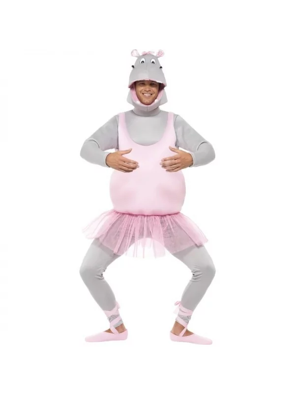 Smiffys Déguisement Hippopotame Ballerine Adulte (haut, Pantalon, Coiffe, Couvre-chaussures) 1 Smiffys Déguisement Hippopotame Ballerine Adulte (haut, Pantalon, Coiffe, Couvre-chaussures)