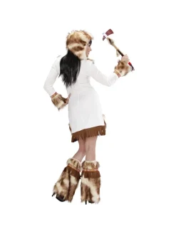 WIDMANN Déguisement Indienne Weeko Blanc Femme (robe, Capuche, Jambières) -WIDMANN Soldes deguisement indienne weeko blanc femme robe capuche jambieres 2