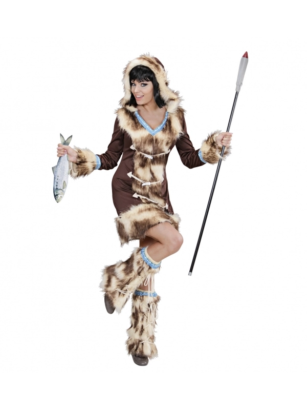 WIDMANN Déguisement Inuit Femme (manteau à Capuche & Jambières) 1 WIDMANN Déguisement Inuit Femme (manteau à Capuche & Jambières)