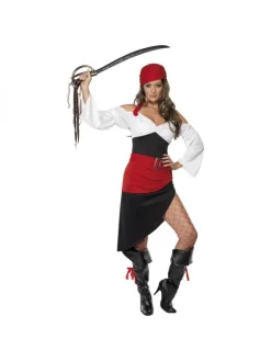 Smiffys Déguisement Jeune Femme Pirate (jupe, Haut, Ceinture Et Foulard)