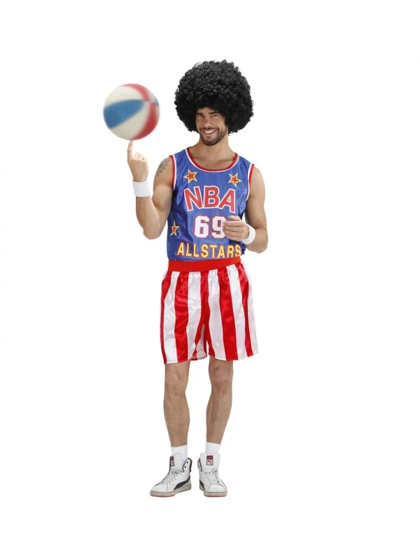 WIDMANN Déguisement Joueur De Basket Homme (débardeur, Short) 2 WIDMANN Déguisement Joueur De Basket Homme (débardeur, Short) – Image 2