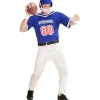 WIDMANN Déguisement Joueur De Football Américain Adulte Bleu Et Blanc (haut, Pantalon, Casque)