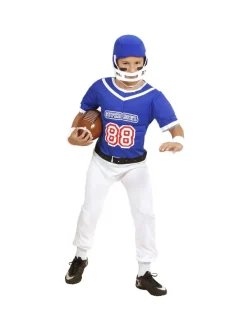 WIDMANN Déguisement Joueur De Football Américain Adulte Bleu Et Blanc (haut, Pantalon, Casque) -WIDMANN Soldes deguisement joueur de football americain adulte bleu et blanc haut pantalon casque 3