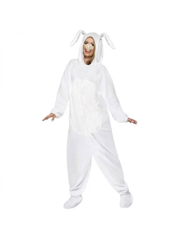 Smiffys Déguisement Lapin Blanc Adulte (combinaison Avec Capuche, Nez) 1 Smiffys Déguisement Lapin Blanc Adulte (combinaison Avec Capuche, Nez)