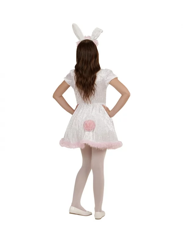 WIDMANN Déguisement Lapine Blanc Fille (robe Avec Queue Et Oreilles) 3 WIDMANN Déguisement Lapine Blanc Fille (robe Avec Queue Et Oreilles) – Image 3