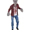 WIDMANN Déguisement Loup-garou Homme, Rouge (chemise Avec T-shirt, Pantalon, Gants, Masque)