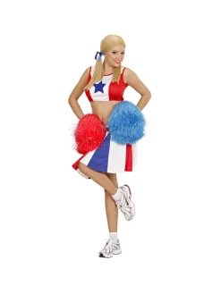 WIDMANN Déguisement Majorette Femme, Bleu, Blanc, Rouge (top, Jupe) 4 WIDMANN Déguisement Majorette Femme, Bleu, Blanc, Rouge (top, Jupe) -WIDMANN Soldes deguisement majorette femme bleu blanc rouge top jupe 1