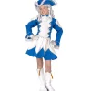 WIDMANN Déguisement Majorette Fille Bleu Et Blanc (veste, Jupe Avec Jupon, Couvre-bottes, Chapeau)