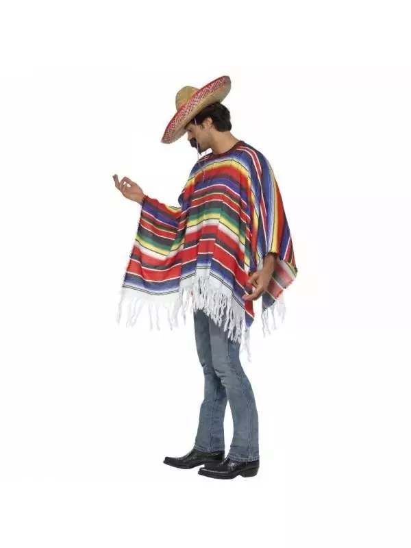 Smiffys Déguisement Mexicain Arc-en-ciel Adulte (poncho) 3 Smiffys Déguisement Mexicain Arc-en-ciel Adulte (poncho) – Image 3