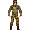 WIDMANN Déguisement Militaire Super Muscle Garçon (t-shirt Muscle, Pantalon, Tour De Tête)