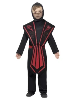 Smiffys Déguisement Ninja Garçon (combinaison Pantalon à Capuche, Veste, Ceinture Et Bandages) -WIDMANN Soldes deguisement ninja garcon combinaison pantalon a capuche veste ceinture et bandages 1