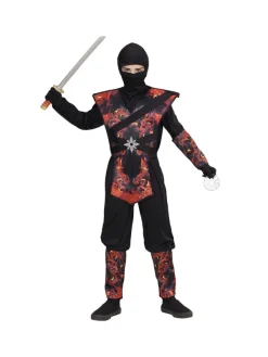 WIDMANN Déguisement Ninja Garçon Dragon En Flammes (combinaison Avec Armure, Masque) -WIDMANN Soldes deguisement ninja garcon dragon en flammes combinaison avec armure masque 1