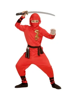 WIDMANN Déguisement Ninja Garçon, Dragon, Rouge Du 2 Au 16 Ans 4 WIDMANN Déguisement Ninja Garçon, Dragon, Rouge Du 2 Au 16 Ans -WIDMANN Soldes deguisement ninja garcon dragon rouge du 2 au 16 ans 1