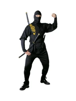 WIDMANN Déguisement Ninja Noir Homme Du S Au XXL -WIDMANN Soldes deguisement ninja noir homme du s au xxl 1