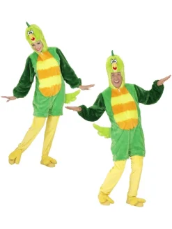 WIDMANN Déguisement Oiseau Vert Adulte En Peluche (combinaison à Capuche/masque)