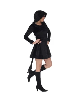 WIDMANN Déguisement Panthère Noire Femme Sexy (robe, Queue, Capuche) -WIDMANN Soldes deguisement panthere noire femme sexy robe queue capuche 1
