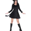 WIDMANN Déguisement Panthère Noire Femme Sexy (robe, Queue, Capuche)