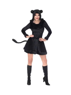 WIDMANN Déguisement Panthère Noire Femme Sexy (robe, Queue, Capuche) -WIDMANN Soldes deguisement panthere noire femme sexy robe queue capuche 2