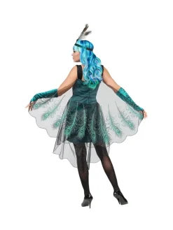 WIDMANN Déguisement Paon Femme, Vert (robe Avec Voiles, Chauffe-bras, Bandeau) -WIDMANN Soldes deguisement paon femme vert robe avec voiles chauffe bras bandeau 1