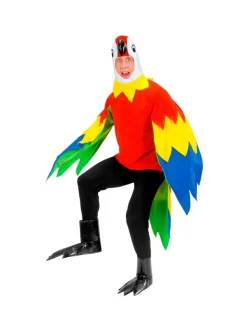 WIDMANN Déguisement Perroquet Adulte (costume, Capuche/masque, Pattes)