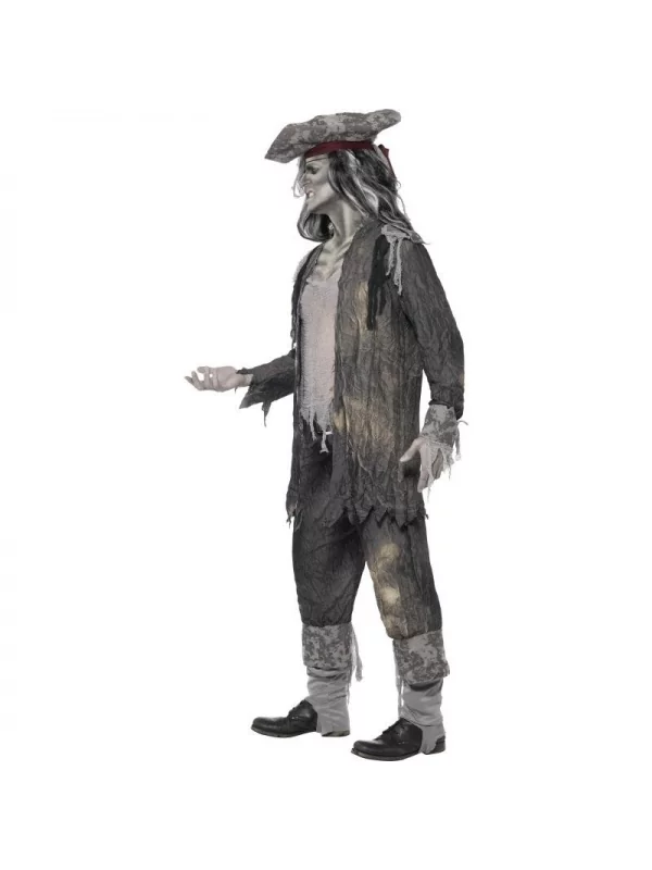 Smiffys Déguisement Pirate Bateau Fantôme Homme (veste - T-shirt, Pantalon, Tricorne) 3 Smiffys Déguisement Pirate Bateau Fantôme Homme (veste - T-shirt, Pantalon, Tricorne) – Image 3