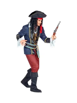 WIDMANN Déguisement Pirate Capitaine Homme (veste Avec Gilet, Chemise, Pantalon, Ceinture, Couvre Bottes, Chapeau) -WIDMANN Soldes deguisement pirate capitaine homme veste avec gilet chemise pantalon ceinture couvre bottes chapeau 2