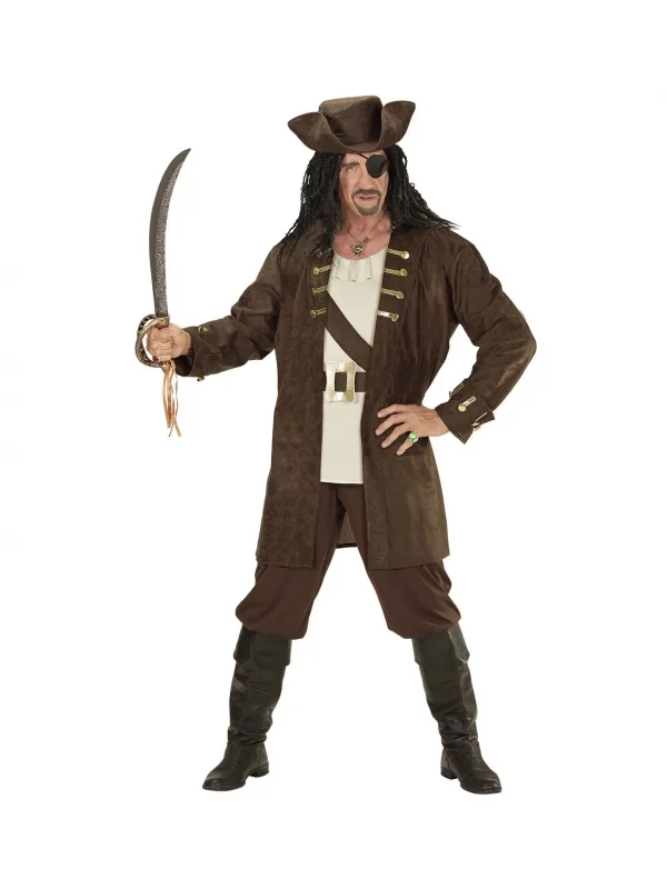 WIDMANN Déguisement Pirate Capitaine Homme (veste, Chemise, Pantalon, Ceinture, Chapeau) 3 WIDMANN Déguisement Pirate Capitaine Homme (veste, Chemise, Pantalon, Ceinture, Chapeau) – Image 3