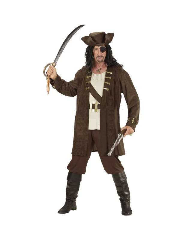 WIDMANN Déguisement Pirate Capitaine Homme (veste, Chemise, Pantalon, Ceinture, Chapeau) 1 WIDMANN Déguisement Pirate Capitaine Homme (veste, Chemise, Pantalon, Ceinture, Chapeau)