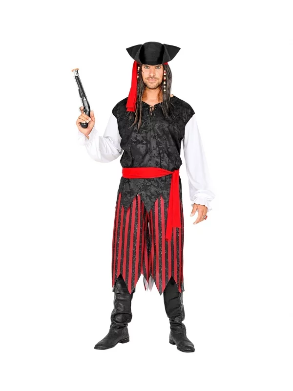 WIDMANN Déguisement Pirate Des Caraïbes Du S Au XXXL (chemise Avec Veste, Pantalon, Ceinture, Bandeau, Chapeau) 1 WIDMANN Déguisement Pirate Des Caraïbes Du S Au XXXL (chemise Avec Veste, Pantalon, Ceinture, Bandeau, Chapeau)