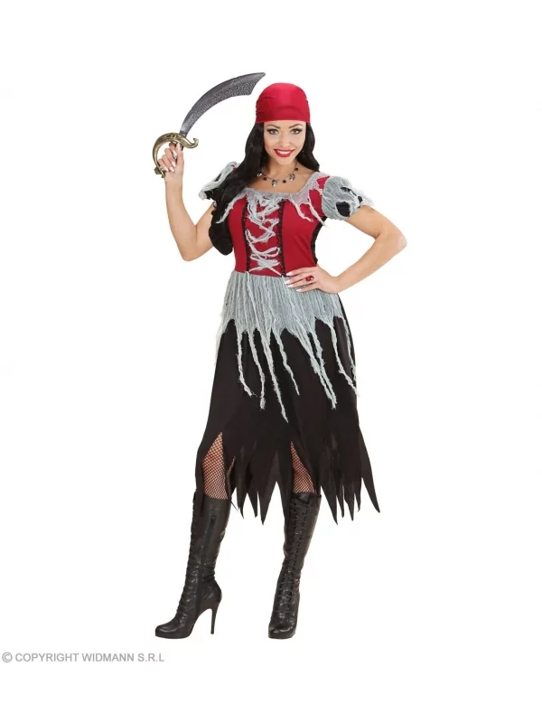 WIDMANN Déguisement Pirate Femme (robe, Bandana) 1 WIDMANN Déguisement Pirate Femme (robe, Bandana)