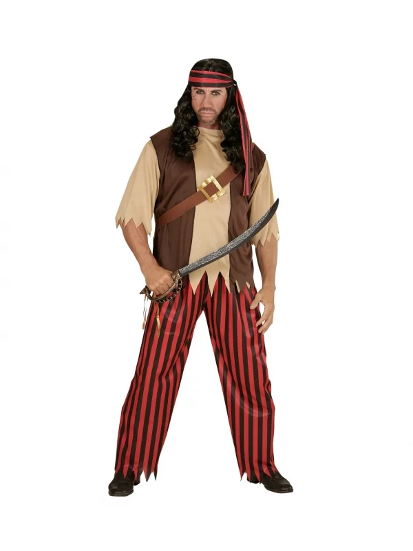 WIDMANN Déguisement Pirate Homme (chemise Avec Veston Et Ceinture, Pantalon, Bandeau) 1 WIDMANN Déguisement Pirate Homme (chemise Avec Veston Et Ceinture, Pantalon, Bandeau)