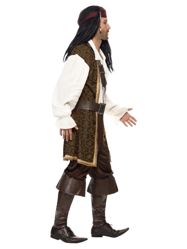 Smiffys Déguisement Pirate Homme (veste, Pantacourt, Baudrier, Ceinture, Foulard) 2 Smiffys Déguisement Pirate Homme (veste, Pantacourt, Baudrier, Ceinture, Foulard) – Image 2