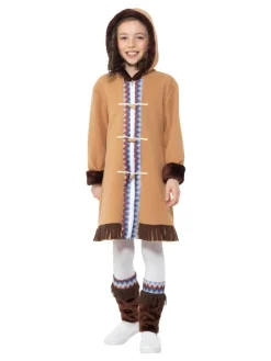 Smiffys Déguisement Polaire Fille, Marron, Avec Jambières -WIDMANN Soldes deguisement polaire fille marron avec jambieres 1