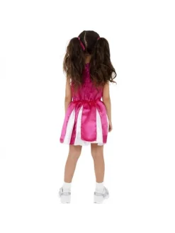 Smiffys Déguisement Pom-pom Girl Rose, Fille (robe Et Pom Pom) -WIDMANN Soldes deguisement pom pom girl rose fille robe et pom pom 1
