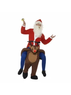 Smiffys Déguisement Porté Père Noël Sur Renne Adulte (combinaison) -WIDMANN Soldes deguisement porte pere noel sur renne adulte combinaison 2