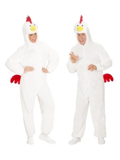 WIDMANN Déguisement Poulet Adulte Avec Crête Et Queue Rouge