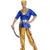 WIDMANN Déguisement Prince Arabe Homme Bleu Et Doré