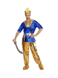 WIDMANN Déguisement Prince Arabe Homme Bleu Et Doré