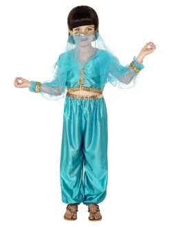 Smiffys Déguisement Princesse Arabe Fille (pantalon, Haut Et Voile Visage) -WIDMANN Soldes deguisement princesse arabe fille pantalon haut et voile visage 2