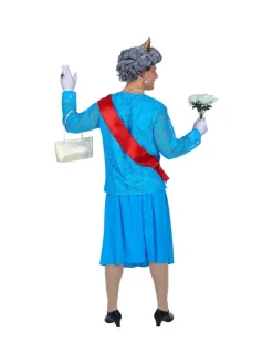 WIDMANN Déguisement Reine Elisabeth Homme (haut, Jupe, L'écharpe, Gants, Couronne, Sac A Main) 5 WIDMANN Déguisement Reine Elisabeth Homme (haut, Jupe, L'écharpe, Gants, Couronne, Sac A Main) -WIDMANN Soldes deguisement reine elisabeth homme haut jupe l echarpe gants couronne sac a main 2