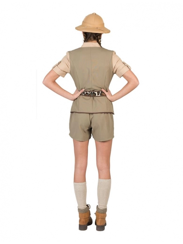 Déguisement Safari Femme Beige (veste, Short, Ceinture) 2 Déguisement Safari Femme Beige (veste, Short, Ceinture) – Image 2