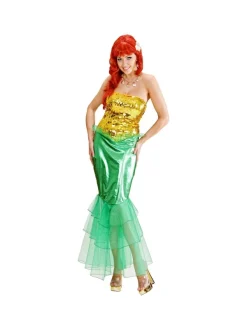 WIDMANN Déguisement Sirène Femme Jaune Et Vert (robe)