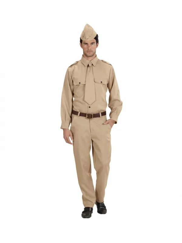 WIDMANN Déguisement Soldat WW2 Homme (chemise, Pantalon, Cravate, Chapeau) 1 WIDMANN Déguisement Soldat WW2 Homme (chemise, Pantalon, Cravate, Chapeau)