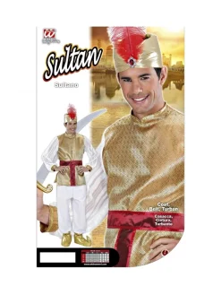 WIDMANN Déguisement Sultan Blanc Et Or, Homme (tunique, Ceinture, Turban) -WIDMANN Soldes deguisement sultan blanc et or homme tunique ceinture turban 3