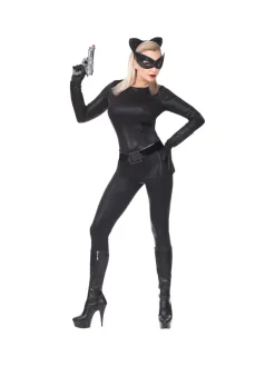 WIDMANN Déguisement Super Cat Femme, Noir (combinaison, Gants, Oreilles, Masque) -WIDMANN Soldes deguisement super cat femme noir combinaison gants oreilles masque 2