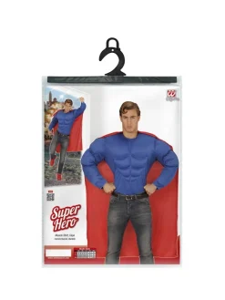 WIDMANN Déguisement Super Héros Musclé Homme (chemise Muscles, Cape) 13 WIDMANN Déguisement Super Héros Musclé Homme (chemise Muscles, Cape) -WIDMANN Soldes deguisement super heros muscle homme chemise muscles cape 5